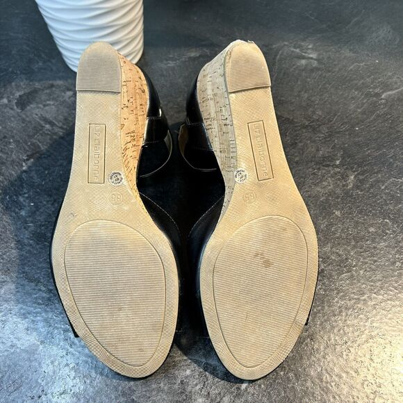 Liz Claiborne Memory Foam Octavia Womens Black Zip Up Wedge Slip On Heels Sz 8.5 - Picture 9 of 11